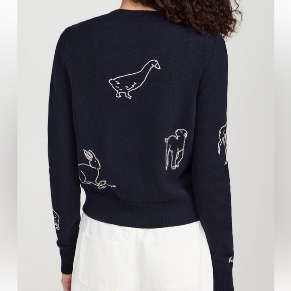 Sea New York Demi French Workwear Knit Cardigan sz M - Picture 3 of 9